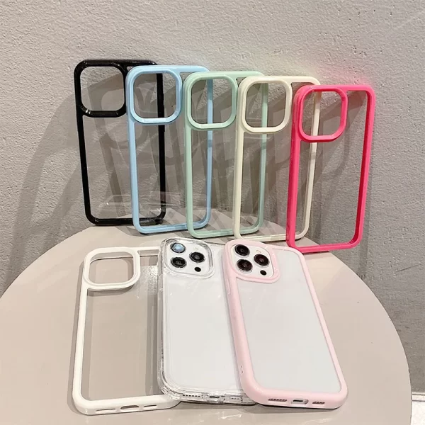 Luxury Clear Candy Color Phone Case For iPhone 15 14 13 12 11 Pro Max Transparent Soft Shockproof Bumper Back Cover Accessories - Image 6