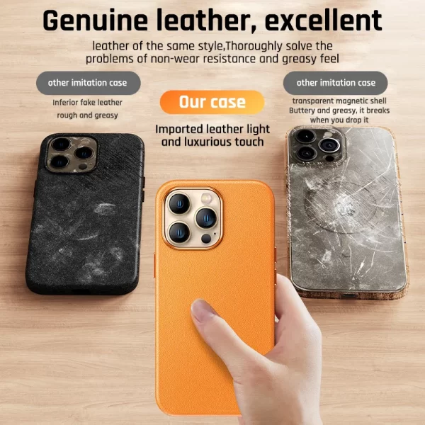 Luxury Animation Magnetic Leather Cases For iPhone 16 15 13 14 Pro Max Plus For Magsafe Wireless Charging Protective Back Cover - Image 5